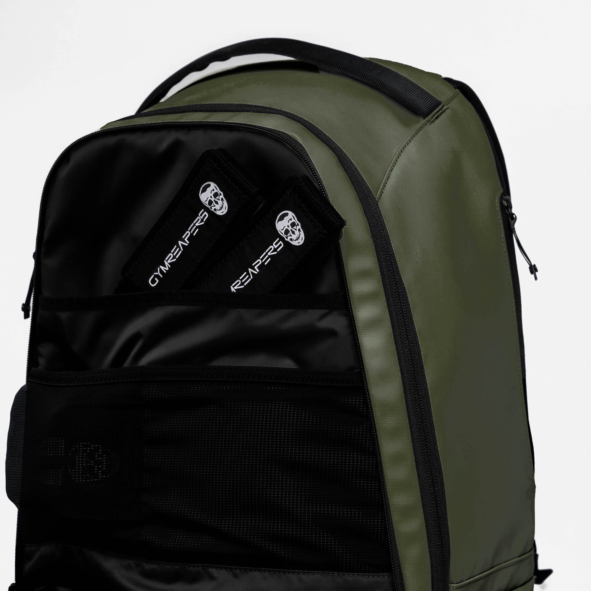 gravestone backpack od green pocket