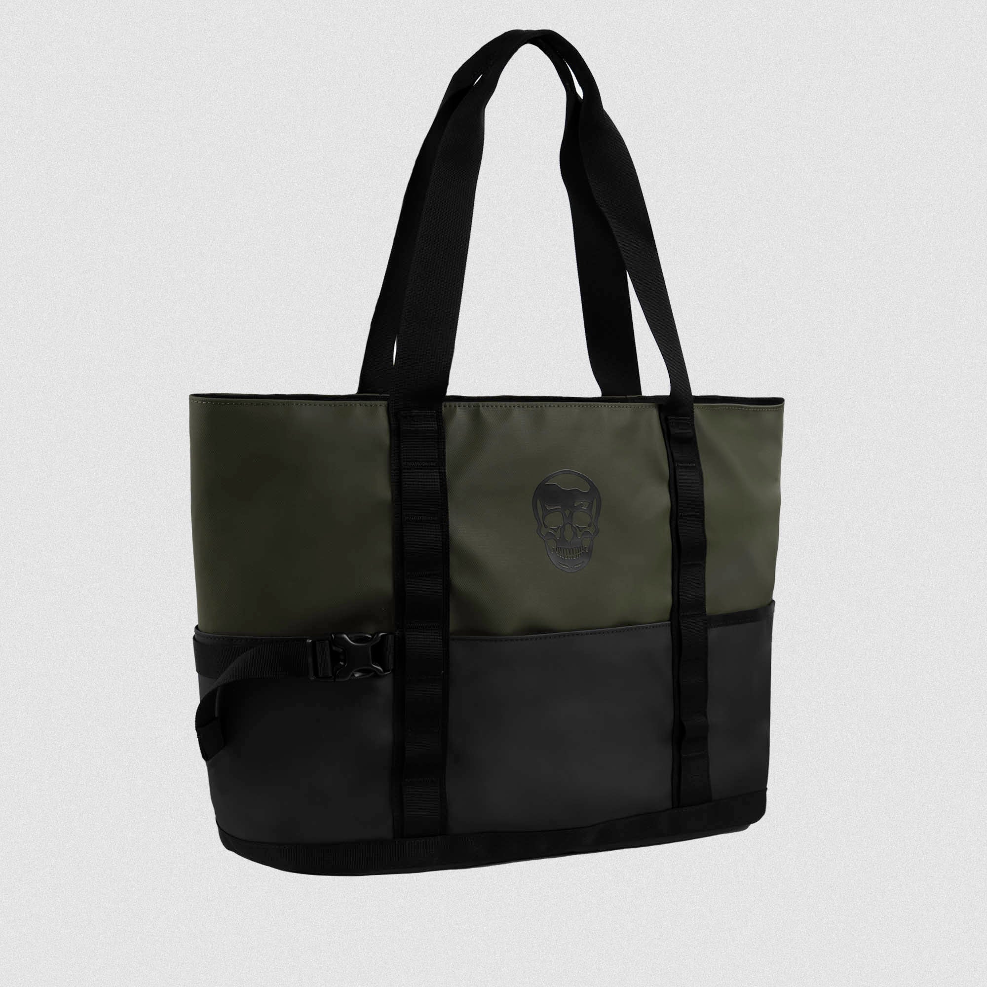 gravestone tote bag od green front