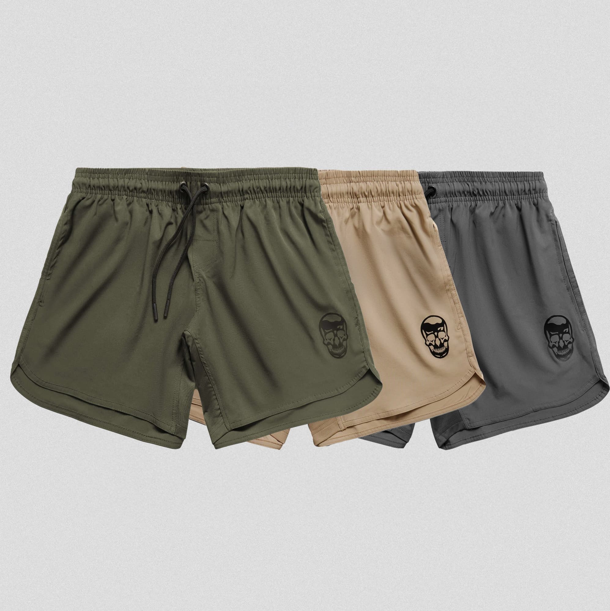 Green/Sand/Gray training shorts 3 pack main image