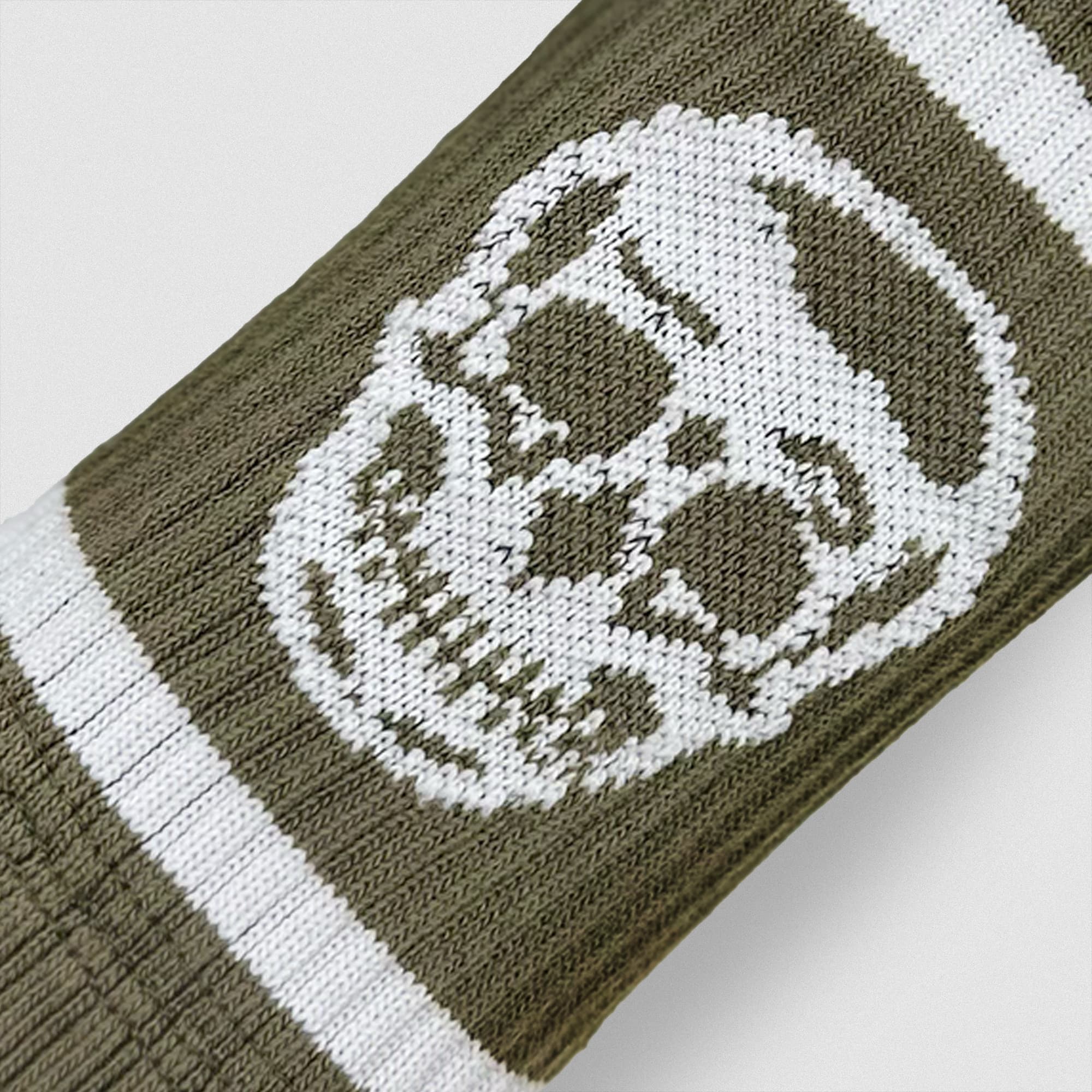 close up detail shot of green wristband