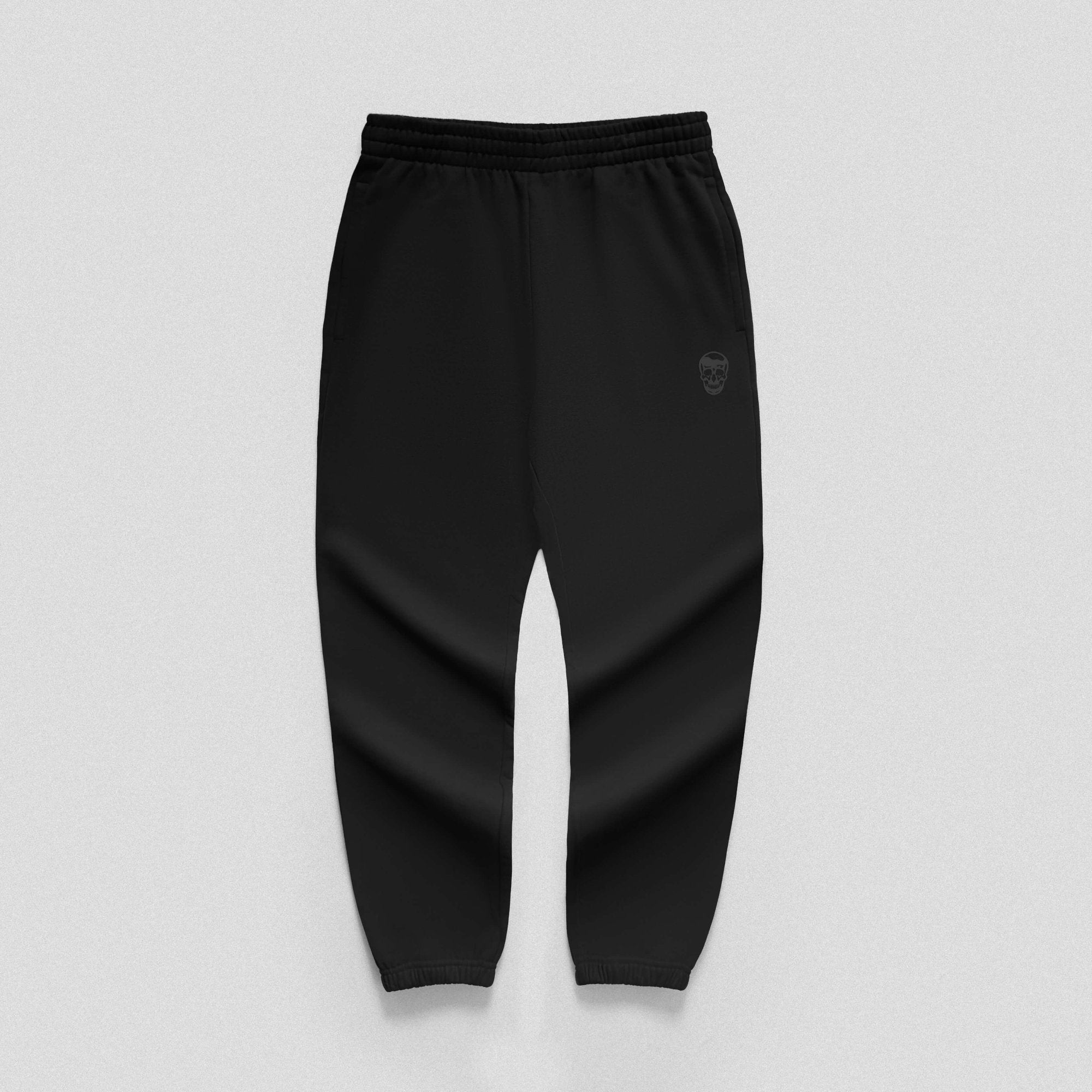 heavy weight core skull jogger black front