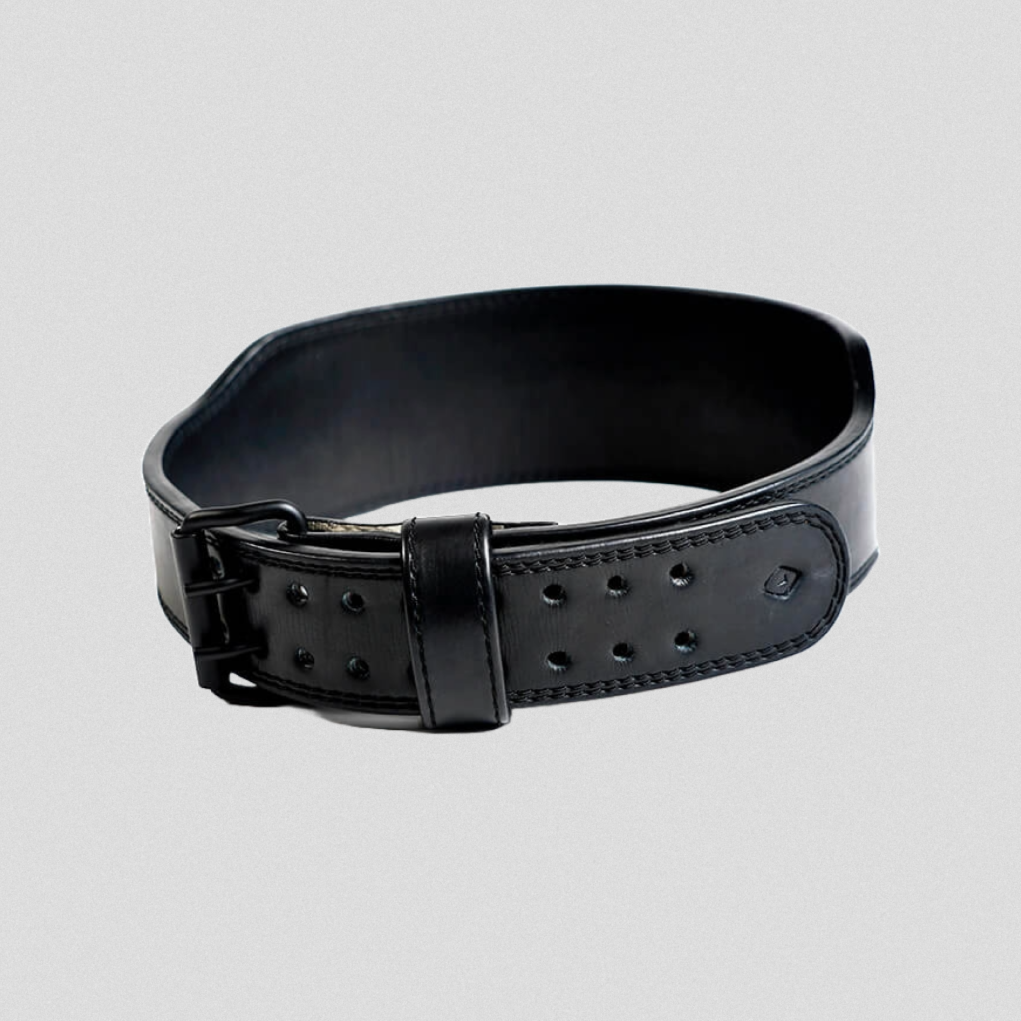 leather belt black buckle